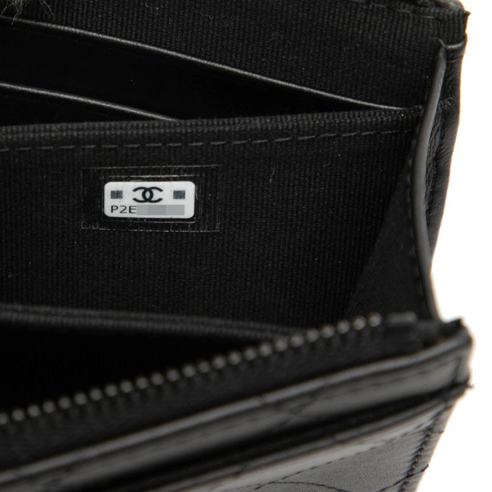 CHANEL Black Leather Logo Wallet - Picture 6 of 7
